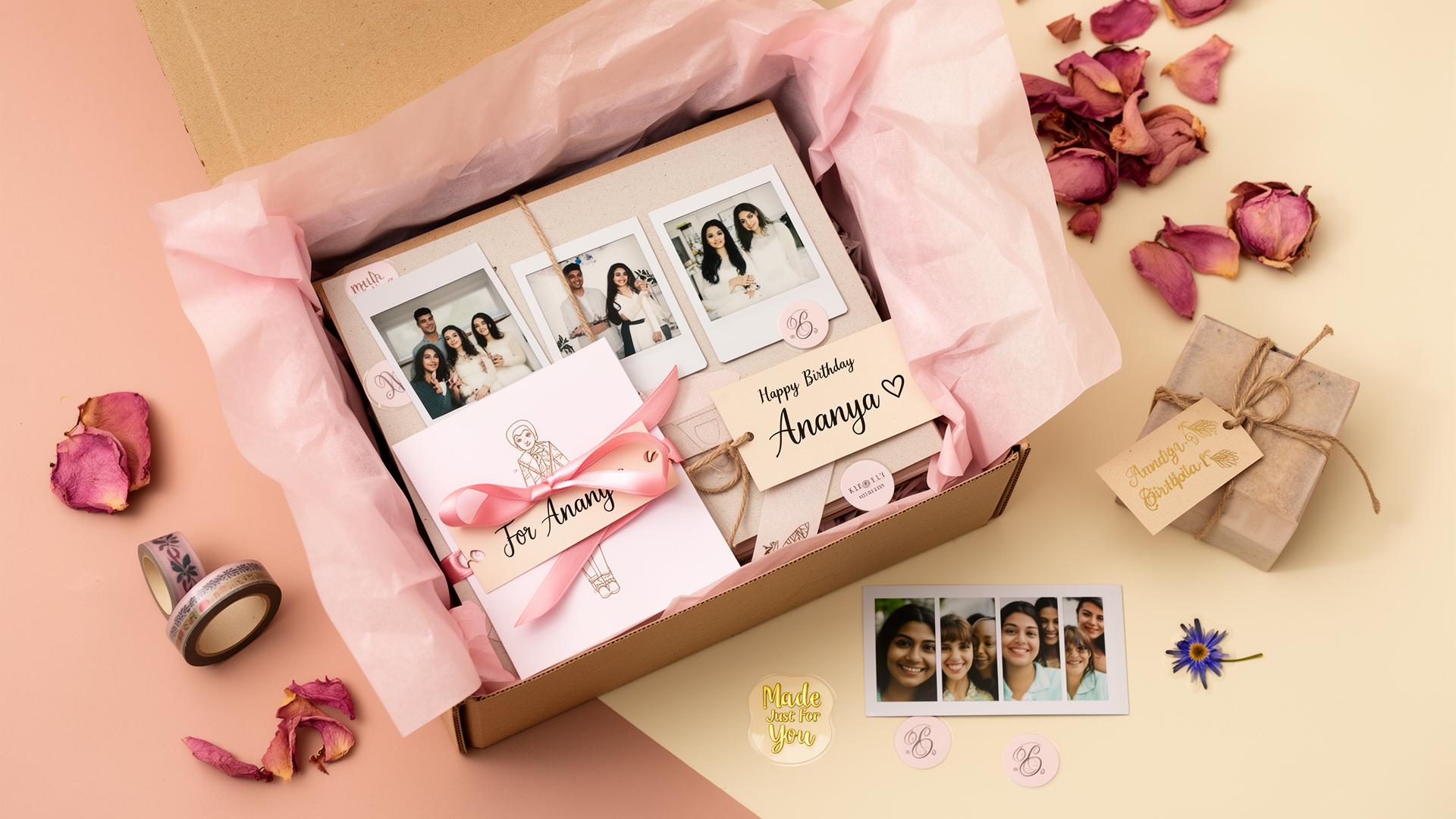 Luxury customized gift hamper with flowers, candles and chocolates